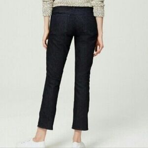 Ann Taylor Loft Modern Kick Crop Cropped Jeans Dark Rinse Wash